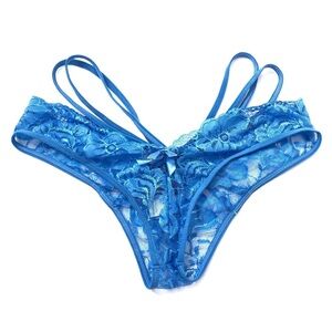 Avid Love Blue Lace Double Side String Sexy Panties Underwear L